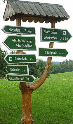 Wegweiser in Oberkipsdorf